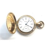 Rockford rolled gold full hunter case decorated on edges pocket watch the movement no 361641 white