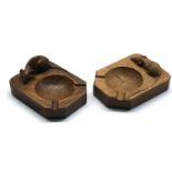 2 Mouseman ashtrays