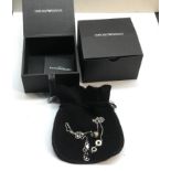 Silver Armani designer necklace original box