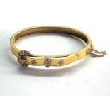 Antique 15ct gold diamond set buckle bracelet weight 11.6g full 15ct gold hallmarks