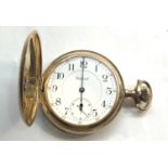 Waltham Riverside maximus pocket watch three quarter plate lever movement 23 jewels gold train