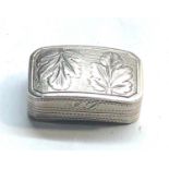 Antique Georgian silver vinaigrette Birmingham silver hallmarks measures approx. 22mm by 15mm and