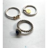 3 silver designer rings hallmarked s925 ALE