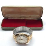 Oris super gents vintage gold tone wristwatch original box