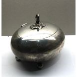 Continental silver tea caddy measures approx. 15cm by 13cm height approx. 13cm weight 270g
