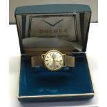 Vintage gents Bulova gold tone wristwatch automatic original box