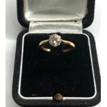 Vintage 18ct & plat diamond ring central diamond measures approx 6.5mm dia approx 1ct