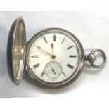Antique full hunter fusee pocket watch R.Stamford London full hunter silver case fusee movement