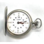 Tavannes Braille full hunter pocket watch watch winds and ticks metal case diameter 50mm