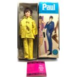 Original Vintage boxed Sindys boy friend Paul complete with booklet and stand in box