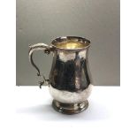 Large Victorian silver tankard London silver hallmarks measures approx. 14.5cm dia 10cm at widest