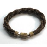 Victorian gold mounted hair bracelet
