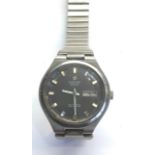 Gents vintage Tissot seastar wristwatch automatic grey dial day-date watch ticks