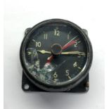 Air ministry WW2 fighter plane cockpit clock stamped 21014/44 A.M winds by bezal clockwise