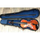 Antique violin and bow in case named the Maidstone