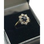 18ct gold sapphire and diamond ring