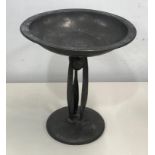 Liberty & Co. 'Tudric' Pewter compote circa 1900 The shallow bowl on a tripartite stem-form,