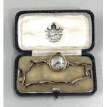 Vintage ladies 9ct gold wrist watch, winds and ticks but no warranty is given, hallmarked 9.375,