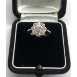 18ct diamond cluster ring 1ct