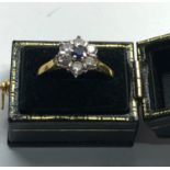 18ct diamond and sapphire ring