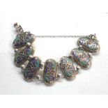 Russian silver and enamel bracelet