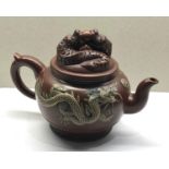 Chinese stone ware dragon teapot