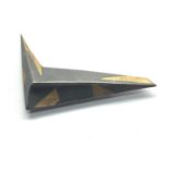 Vintage silver and gold abstract brooch measures approx. 11cm wide hallmarked 925 on back
