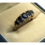 18ct gold diamond and sapphire ring