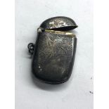 Antique silver vesta match striker