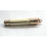 Rare Sampson Mordan gold and ivory combined pencil and pen