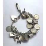 Vintage silver charm bracelet