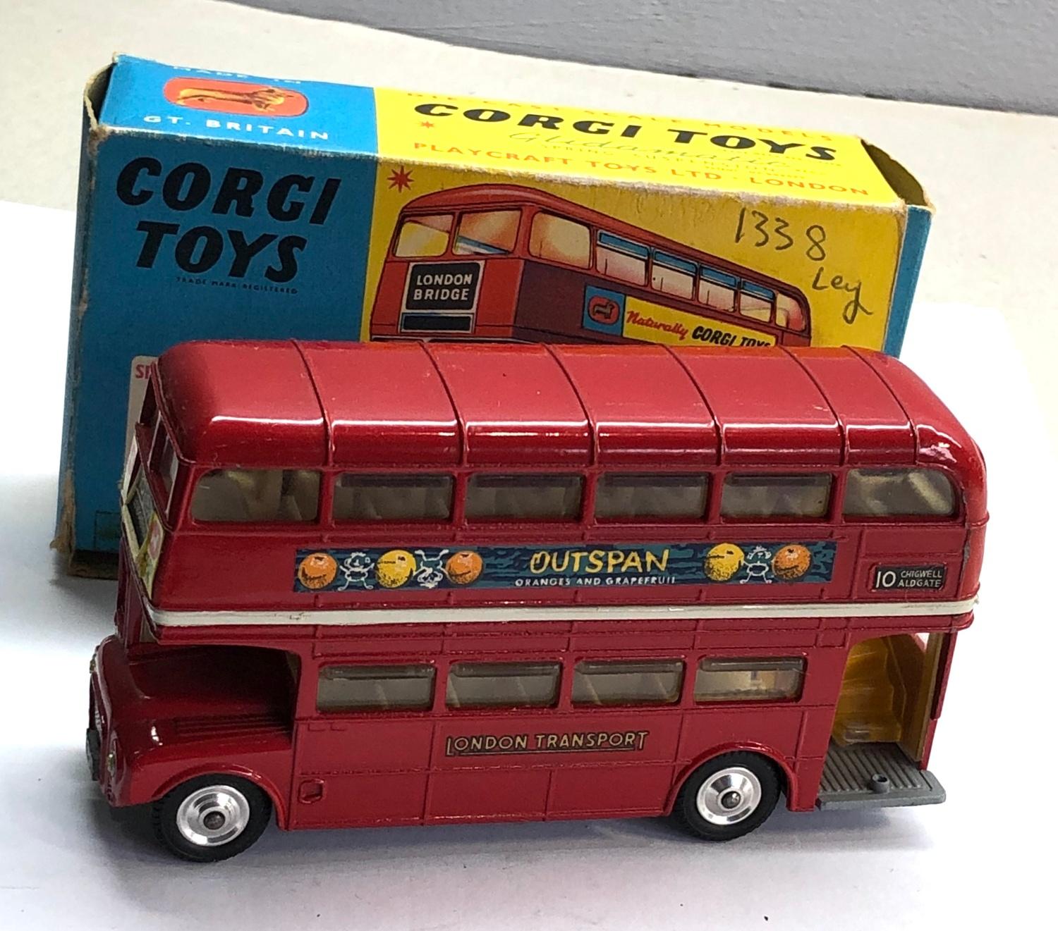 Vintage boxed Corgi 468 London transport routemaster bus