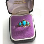 antique /vintage 15ct gold turquiose ring weight 2.8g