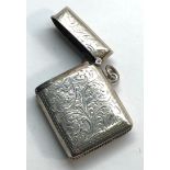 Antique silver vesta case Birmingham silver hallmarks in good condition