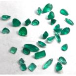 40ct of loose emeralds various sizes total weight 8g