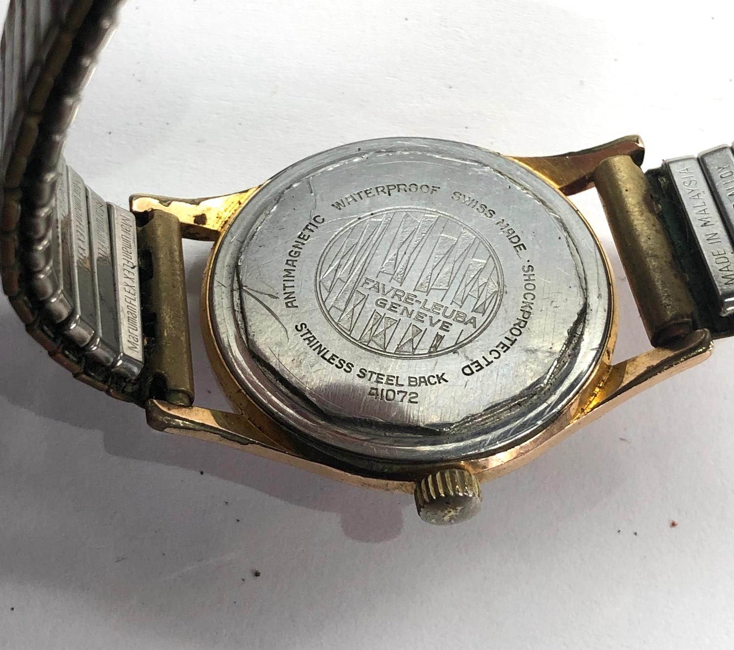 Vintage Favre-Leuba sea raider gents wristwatch as shown condition untested no warranty given - Image 2 of 2