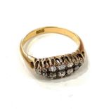 18ct gold hallmarked diamond ring, ring size O, approximate total weight 3.4g