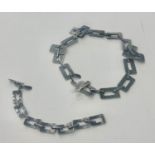 Silver Necklace and Bracelet by Designer John Rocha, hallmarked, approx measurements necklace
