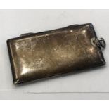 Antique silver card case, Chester silver hallmarks, measures approx 8.1cm by 4.4cm in good uncleaned