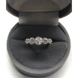 1.28ct diamond ring 5 diamonds set in 18ct gold central diamond measures approx 5.5mm total 1.28ct