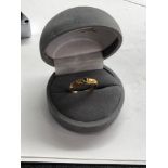 antique 18ct gold stone set ring weight 1.5g