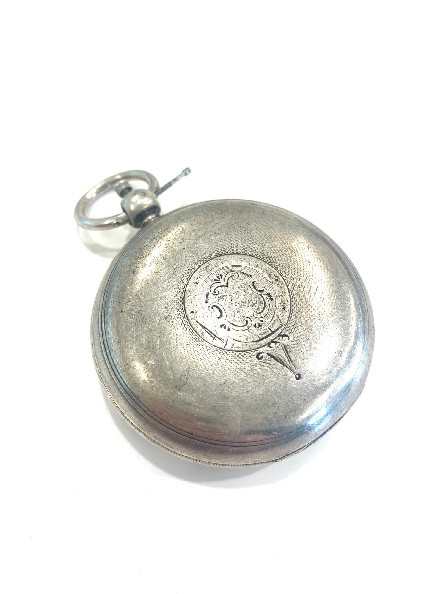 Vintage silver full hunter pocket watch by Stewart Dawson Liverpool untested condition as shown in - Image 3 of 7