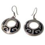Silver drop earrings, stamped 925, please see images