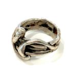 Silver costume ladies ring, approximate weight: 12.6g