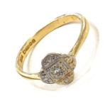 18ct diamond set ladies ring, approximate weight 2.5g, ring size O/P