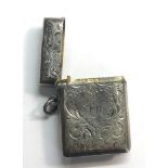 Antique silver vesta case