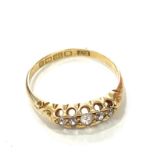 18ct Gold and diamond ring, ring sixe o/p, weight is approx 2.5g
