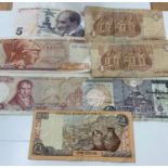 Selection foreign bank notes