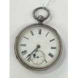 Vintage Gents Hallmarked .925 sterling silver fusee pocket watch key-wind spares and repairs w/