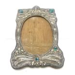 Art nuvo silver and enamel picture frame in need of restoration, enamel and silver damage,